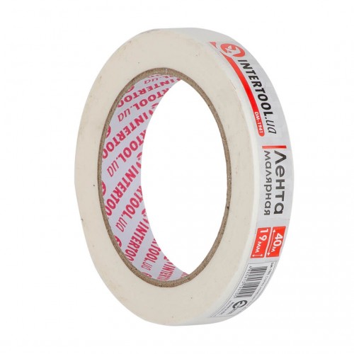 Лента малярная 19 мм, 40 м, белая INTERTOOL DM-1941