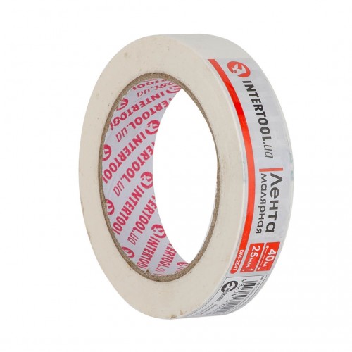 Лента малярная 25 мм, 40 м, белая INTERTOOL DM-2541