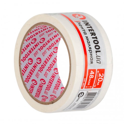 Лента малярная 48 мм, 20 м, белая INTERTOOL DM-4821