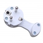 Вилка угловая Quantum плоская с заземлением белая