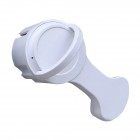 Вилка угловая Quantum плоская с заземлением белая