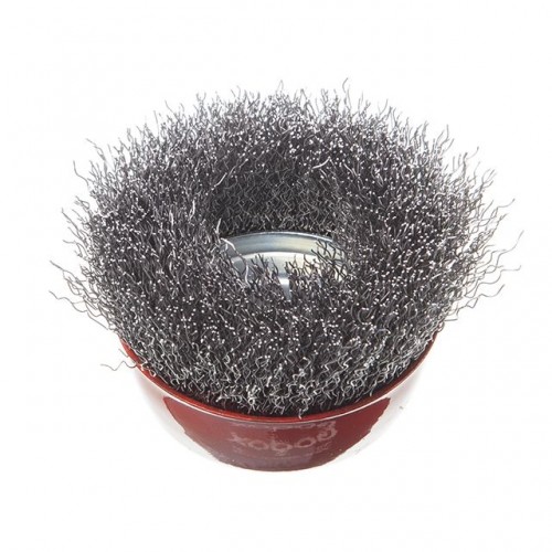 Щетка чашечная 75 мм, для КШМ, М14 (крученая проволока) INTERTOOL BT-1075