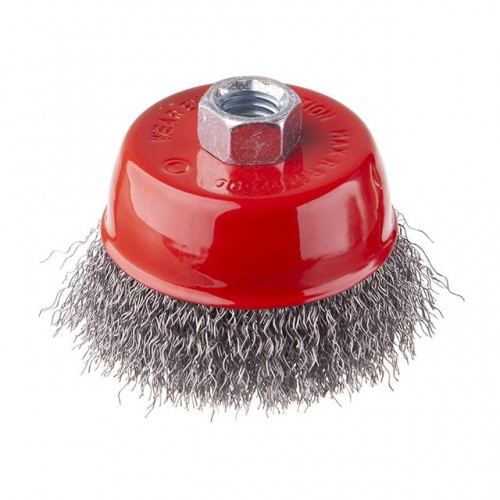 Щетка чашечная 75 мм, для КШМ, М14 (крученая проволока) INTERTOOL BT-1075
