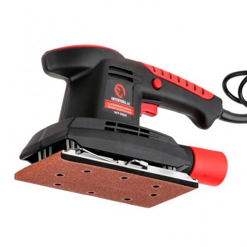 Шліфмашина вібраційна 200 Вт, 11000 кол./хв, платформа 187*90 мм INTERTOOL (WT-0521)