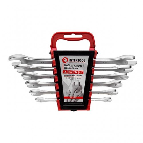 Набір ключів ріжкових, 6од. 6-17мм INTERTOOL (HT-1001)