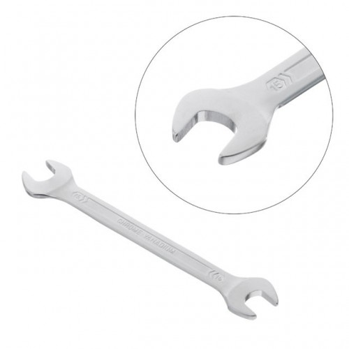 Ключ ріжковий 14-15 мм CrV, покриття сатин-хром PROF DIN3113 INTERTOOL (XT-1114)