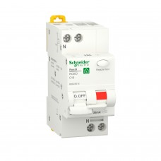 Дифференциальный автоматический выключатель Schneider Electric Resi9 6kA 1P+N 16A C 30mA AC (R9D25616)