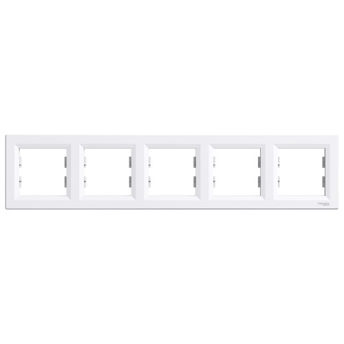 Рамка пятиместная горизонтальная Schneider Electric Asfora белая (EPH5800521)