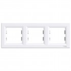 Рамка трехместная горизонтальная Schneider Electric Asfora белая (EPH5800321)