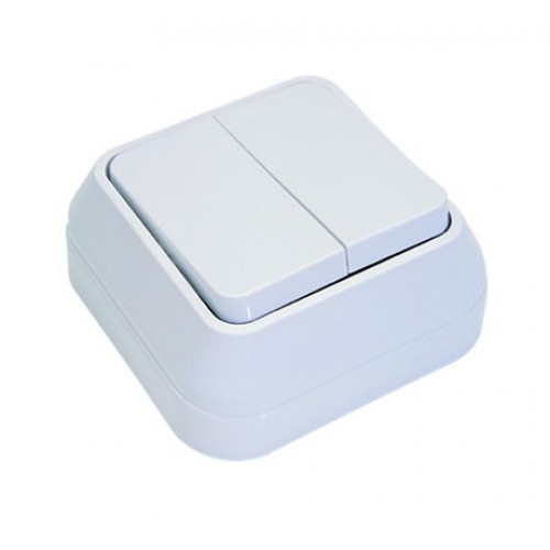 Выключатель 2-клавишный внешний Makel (45103)