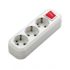 Колодка 3 гнізда з заземленням та вимикачем Makel (MGP211)