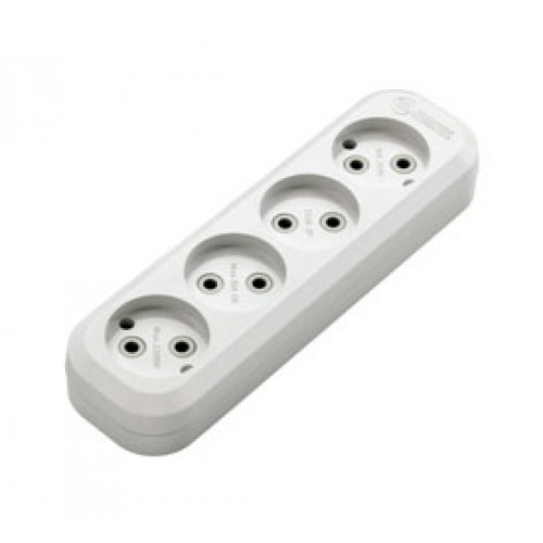 Колодка 4 гнезда без заземления Makel (MGP141)