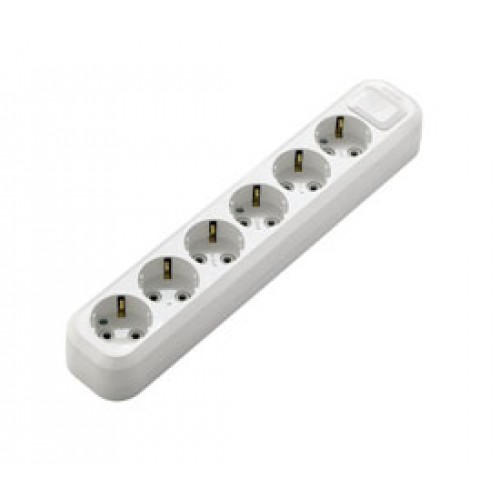 Колодка 6 гнезд с заземлением Makel (MGP181)