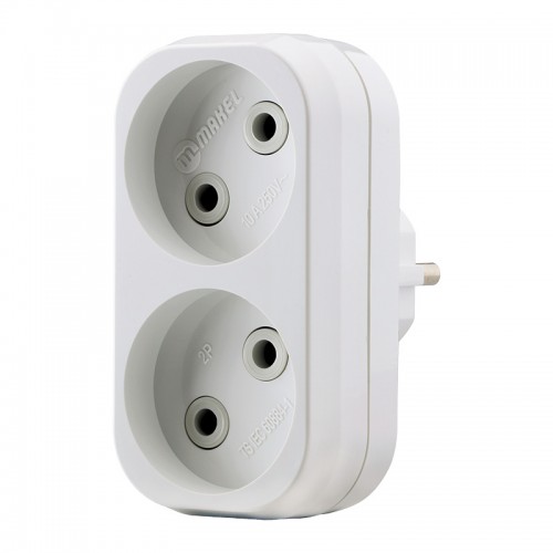 Разветвитель на 2 гнезда Makel (10030)