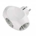 Трійник із заземленням 3 гн. білий Makel (10015)