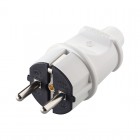 Вилка з заземленням біла Makel (10002)