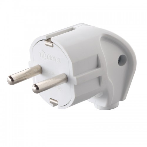 Вилка з заземленням кутова Makel (10027)