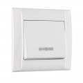Выключатель одноклавишный Makel Defne с подсветкой белый (42001021)