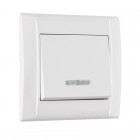 Выключатель одноклавишный Makel Defne с подсветкой белый (42001021)