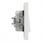 Выключатель одноклавишный Schneider Electric Asfora с подсветкой Белый (EPH1400121)