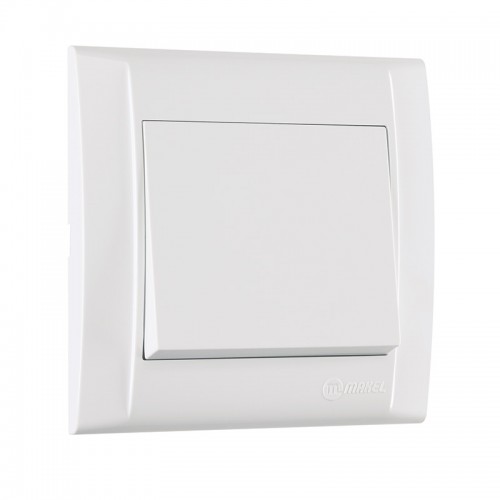 Выключатель перекрестный одноклавишный Makel Defne без подсветки белый (42001020)