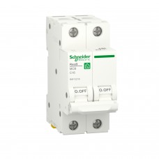 Автоматичний вимикач Schneider Electric 2-п RESI9 6kA 16A C (R9F12216)