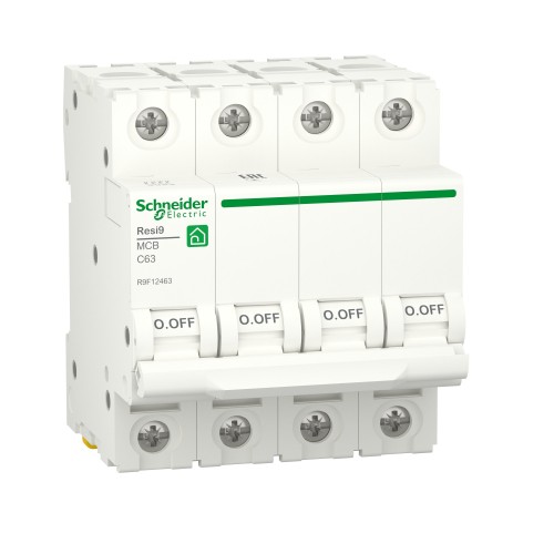 Автоматический выключатель Schneider Electric RESI963 А 4P кривая С 6 kA (R9F12463)