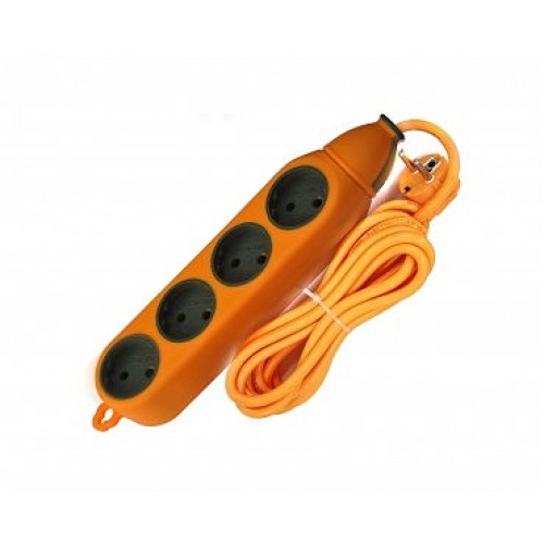 Подовжувач 4 гнізда, двостороння колодка без з/к, помаранчева, ударостійка, 2 м (SL-1-37) Подовжувач 4 гнізда, двостороння колодка без з/к, помаранчева, ударостійка, 2 м (SL-1-37)