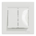 Выключатель двухклавишный Schneider Electric Asfora Белый (EPH0300121)