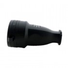 Гнездо ТЕССО Каучук с заземлением с крышкой черное 1шт/уп (TA 4002)