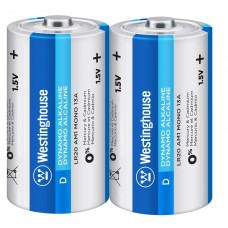 Щелочная батарейка Westinghouse Dynamo Alkaline D/LR20 2шт/уп blister (LR20-BP2)