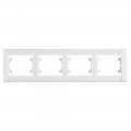 Рамка чотиримісна горизонтальна Makel Defne біла (42001704)