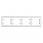 Рамка чотиримісна горизонтальна Makel Defne біла (42001704)