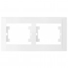 Рамка подвійна горизонтальна Makel Defne біла (42001702)