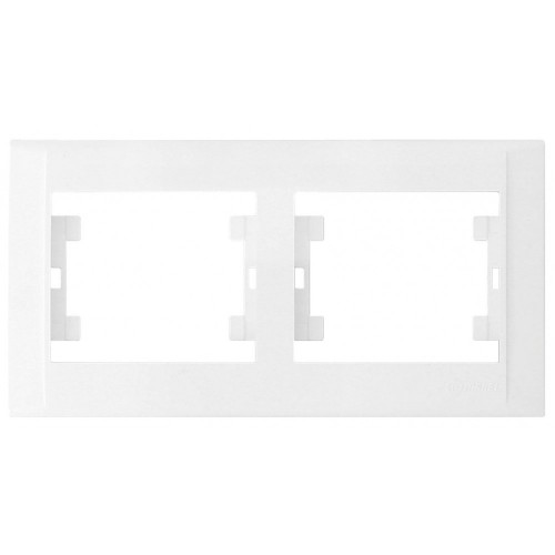 Рамка подвійна горизонтальна Makel Defne біла (42001702)