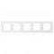 Рамка п'ятимісна горизонтальна Makel Defne біла (42001705)