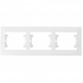 Рамка трехместная горизонтальная Makel Defne  белая (42001703)