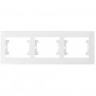 Рамка тримісна горизонтальна Makel Defne біла (42001703)