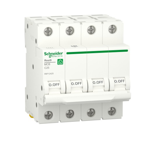 Автоматический выключатель Schneider Electric 25 A 4P кривая С 6кА Resi9 (R9F12425)
