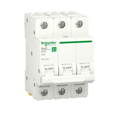 Автоматический выключатель Schneider Electric 63 A 3P кривая С 6кА Resi9 (R9F12363)