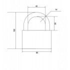 Замок навісний ASPECT А-80П 6кл.