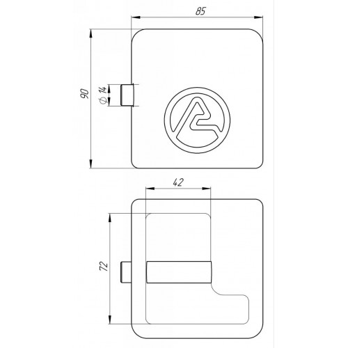 Замок навесной ASPECT Ч-К_90 3 кл.(К) Замок навесной ASPECT Ч-К_90 3 кл.(К)