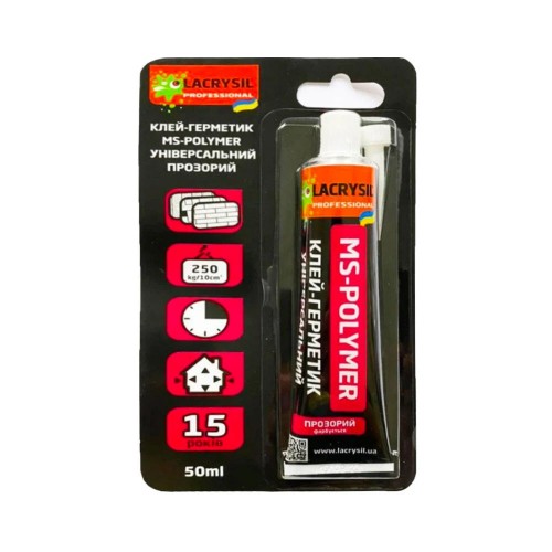 Клей-герметик LACRYSIL на основе МС-полимеров прозрачный 50 г
