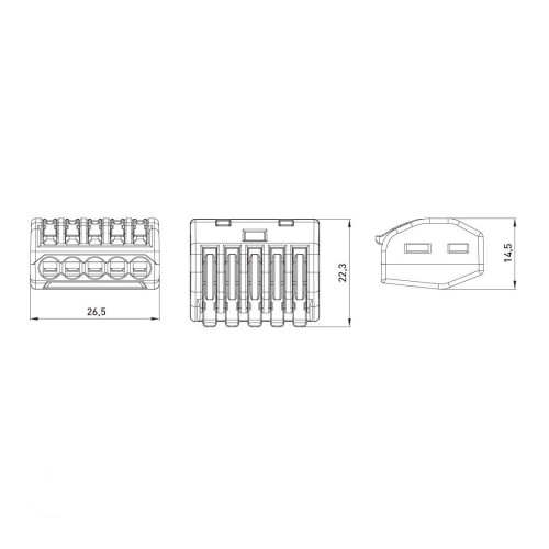 Клеммная колодка e.lc.pro.pl.5 с нажимным рычагом (p0660003)