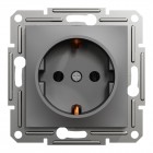 Розетка Schneider Electric EPH2900171 Asfora пластик із заземленням Schuko 220 В Антрацит (10190056)