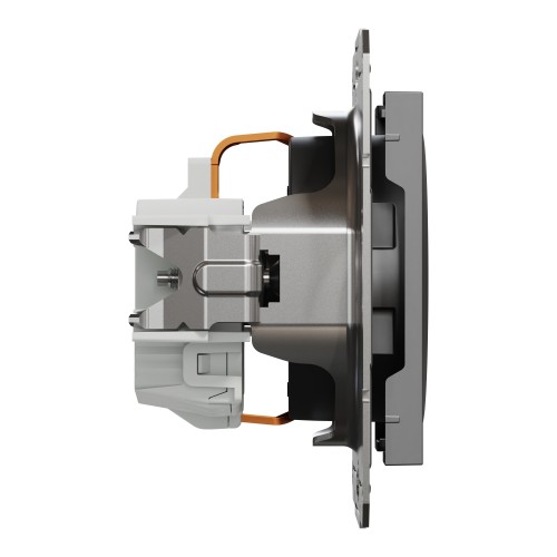 Розетка Schneider Electric EPH2900171 Asfora пластик із заземленням Schuko 220 В Антрацит (10190056)