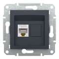 Розетка компьютерная Schneider Electric EPH4300171 Asfora пластик Антрацит (11486042)
