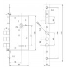 Замок врезной сувальдный GOR 10.11-CR (90016657)