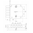 Замок врезной сувальдный GOR T-20-R-CR (90016655)