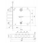 Замок врізний сувальдний GOR T-21-CR (90016656)